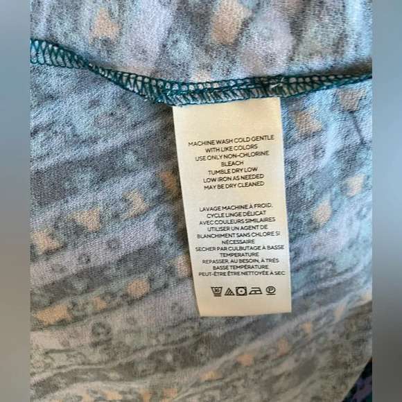 NWT Free People phoebe printed jersey maxi wrap dress in multi Size XS - Picture 11 of 12